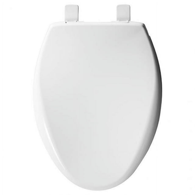 Mayfair Slow Close Elongated White Plastic Toilet Seat