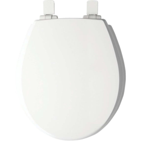 Mayfair Slow Close Round White Molded Wood Toilet Seat
