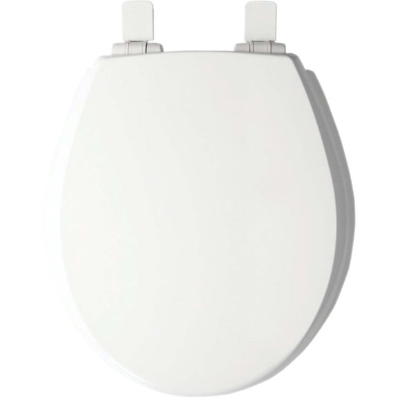 Mayfair Slow Close Round White Molded Wood Toilet Seat