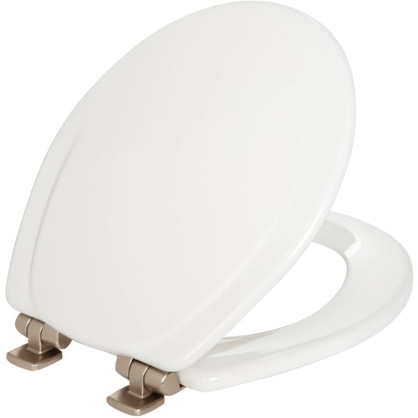 Mayfair Slow Close Round White Molded Wood Toilet Seat