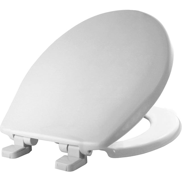 Mayfair Slow Close Round White Plastic Toilet Seat