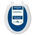 thumbnail image 1 of Mayfair Slow Close Round White Plastic Toilet Seat, 1 of 3