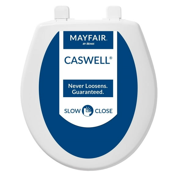 Mayfair Slow Close Round White Plastic Toilet Seat