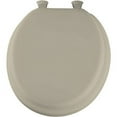 Mayfair Soft Toilet Seat with Molded Wood Core and EasyClean & Change Hinges, Round, Bone, 13EC