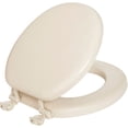 thumbnail image 1 of Mayfair Soft Toilet Seat with Molded Woodecore and Easy-Clean & Change Hinges, Round, Bone, 13EC 006, 1 of 6