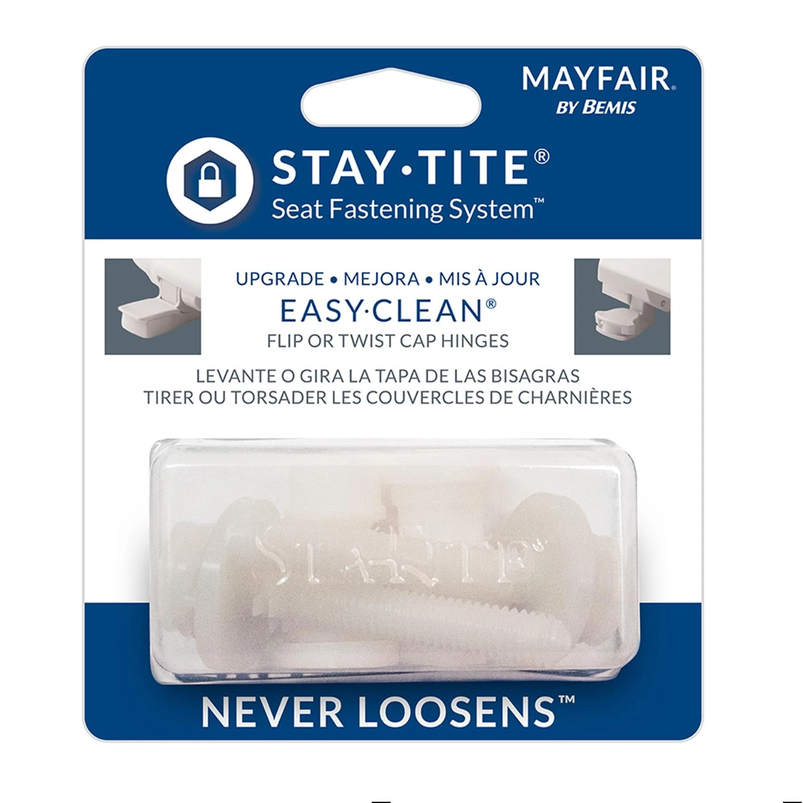Mayfair Sta-Tite Toilet Seat Fastening Hardware Upgrade Kit, Statite