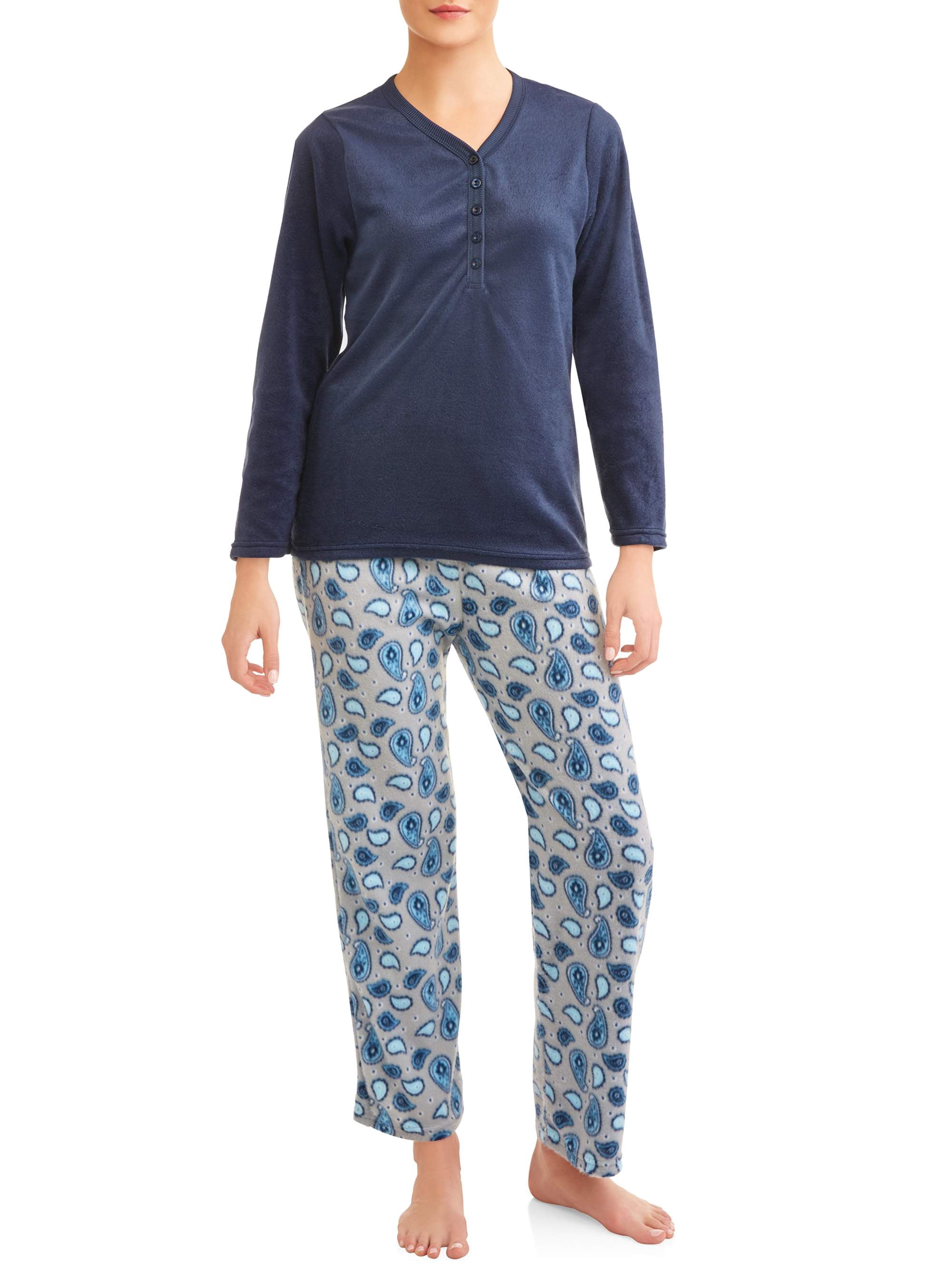 Mayfair Women's and Women's Plus Minky Fleece 2-Piece Pajama Set