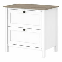 Mayfield 2 Drawer Lateral File Cabinet in Shiplap Gray and Pure White
