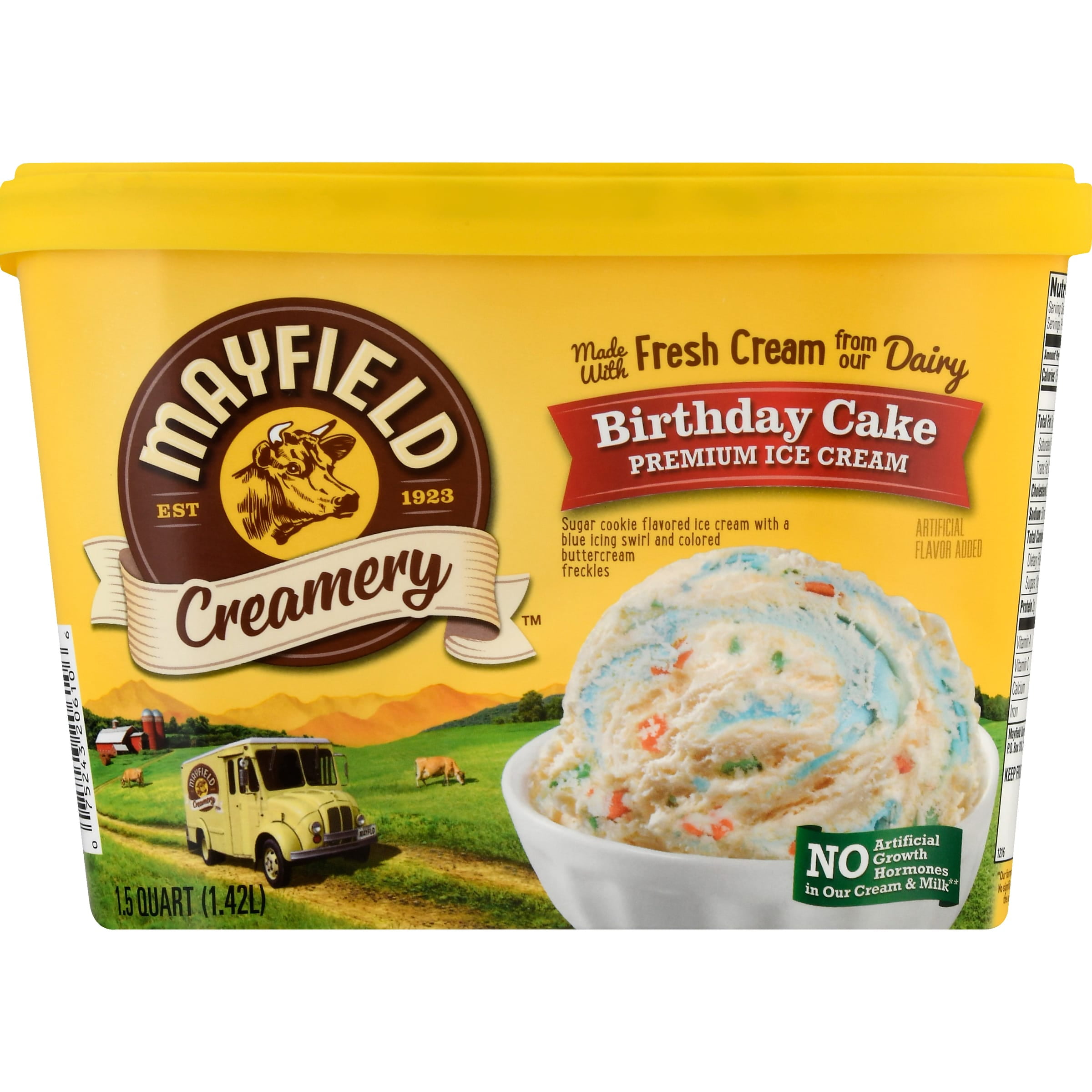 Mayfield Birthday Cake Ice Cream Tub 1.5 Quart