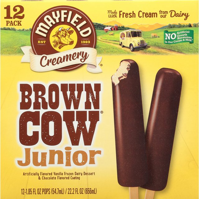 Mayfield Creamery 12 Pack Junior Brown Cow Ice Pops 12 1.85 fl oz