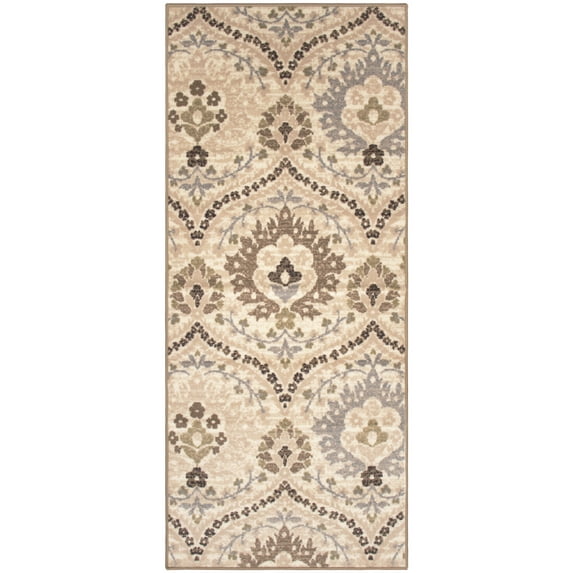 Mayfield Modern Floral Trellis Casual Indoor Area Rug - 2' 6" x 6', Beige