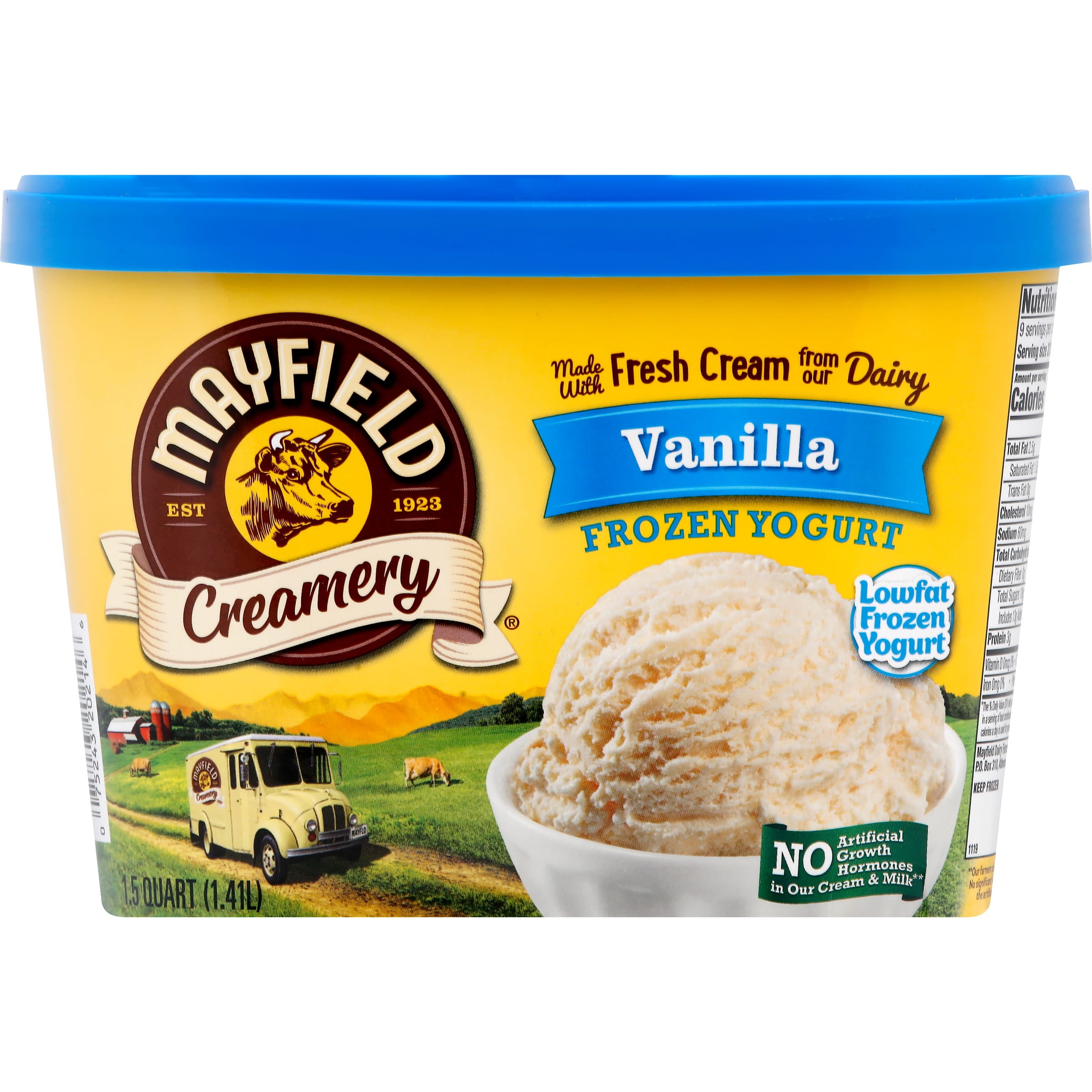 Mayfield Vanilla Frozen Yogurt, Low Fat Frozen Yogurt Made with Fresh