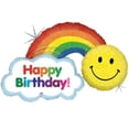 thumbnail image 1 of Mayflower 47829 45 in. Happy Birthday Rainbow Shape Flat Balloon, 1 of 1