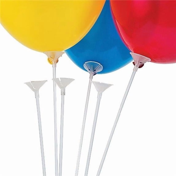 Mayflower 57469 15 in. Balloon Stick & Cup - White
