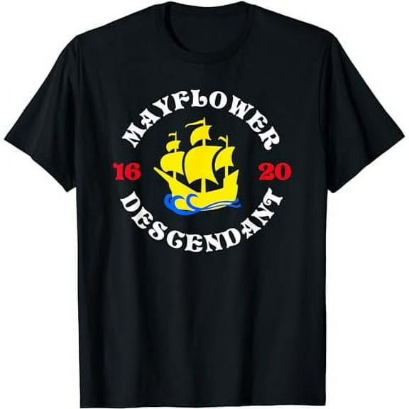 Mayflower Descendant Pilgrim Ship T-Shirt