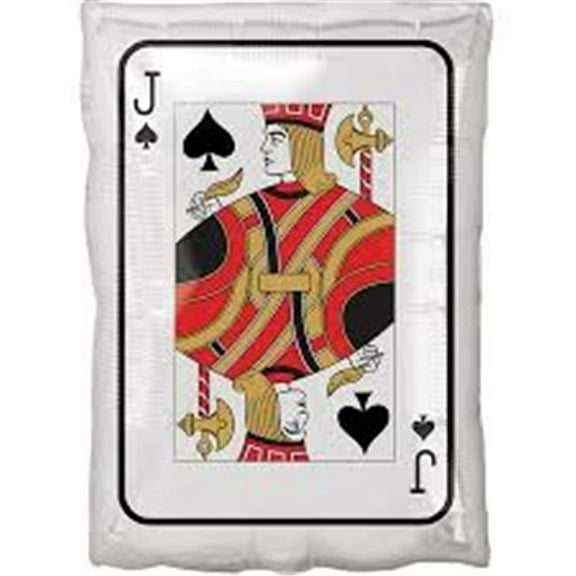Mayflower Distributing 309825 17 in. Roll the Dice Jack & Queen Card Foil Balloon