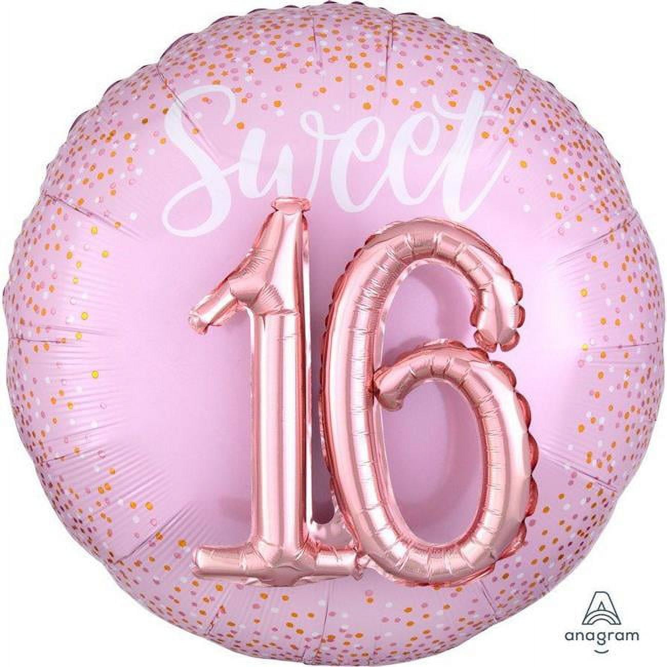 Mayflower Distributing 619886 36 in. Sixteen Blush Jumbo Shaped Foil Balloon