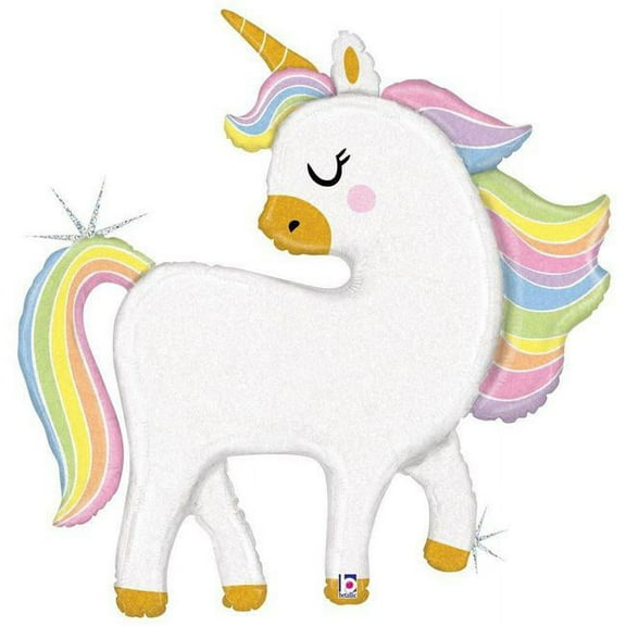 Mayflower Distributing 641904 48 in. Dreamy Unicorn Holographic Foil Balloon