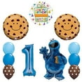thumbnail image 1 of Mayflower Distributing Cookie Monster 1st Birthday Balloons Party Supplies Set, 1 of 3