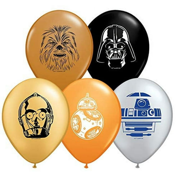 Mayflower Distributing Star Wars Character Print Latex Multi-color Balloons, 10 Count