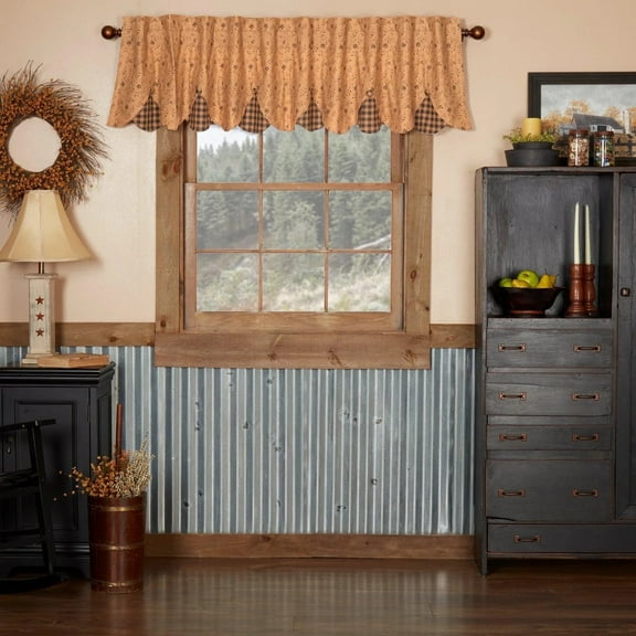 Mayflower Market 40387 18 x 90 in. Maisie Valance, Natural & Country Black