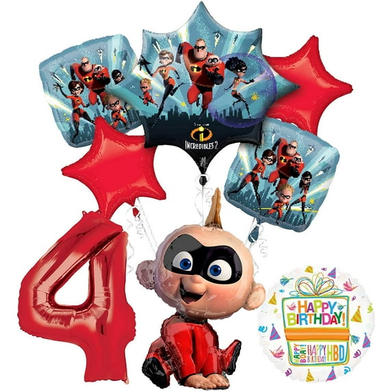 Mayflower Products Incredibles Jack Jack party supplies 4th Birthday Balloon Bouquet Decorations