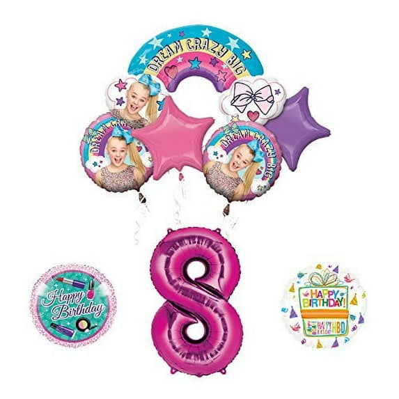Mayflower Products JoJo Siwa 8th Birthday Balloon Bouquet Decorations and Party Supplies