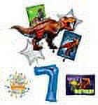 Mayflower Products Jurassic World Dinosaur 7th Birthday Party Supplies and Balloon Decorations