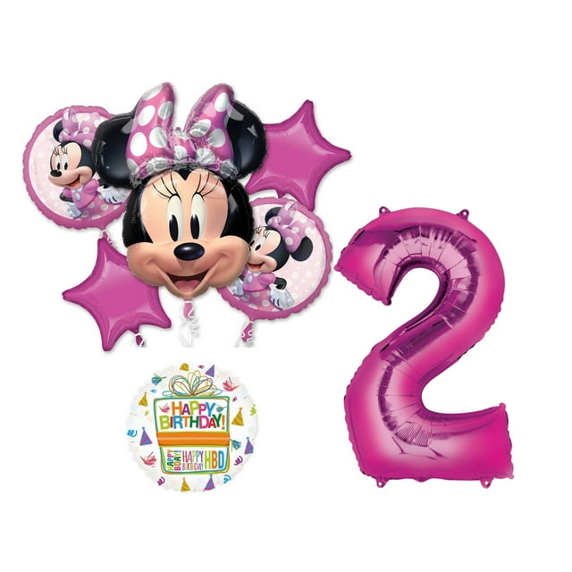 Mayflower Products New Minnie Mouse 2nd Birthday Party Supplies Balloon
