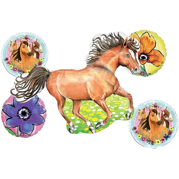Mayflower Products Spirit Riding Free Party Supplies and Charming Horse Balloon Bouquet Decorations