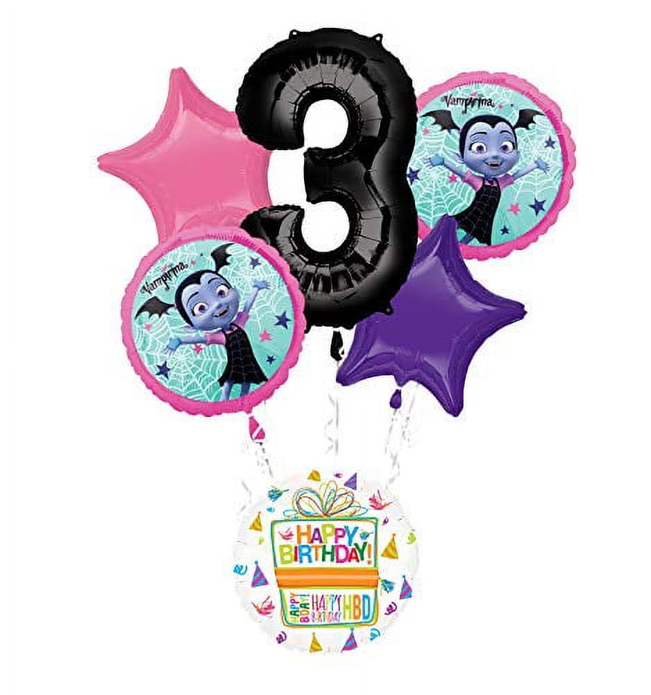 MAYFLOWER DISTRIBUTING Mayflower Products Vampirina 3rd Birthday Party Supplies Balloon Bouquet Decorations