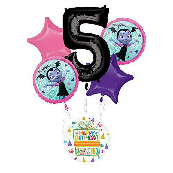 Mayflower Products Vampirina 5th Birthday Party Supplies Balloon Bouquet Decorations