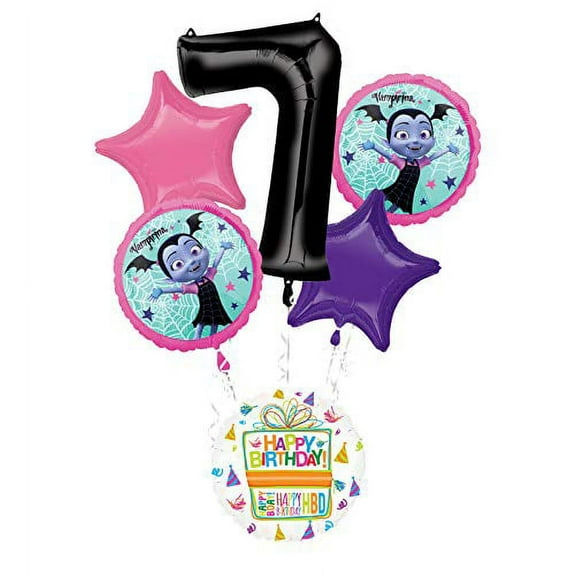 Mayflower Products Vampirina 7th Birthday Party Supplies Balloon Bouquet Decorations