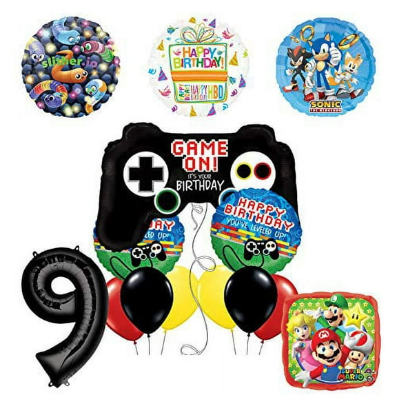 Mayflower Products Video Gamers 9th Birthday Party Supplies Balloon Decorations