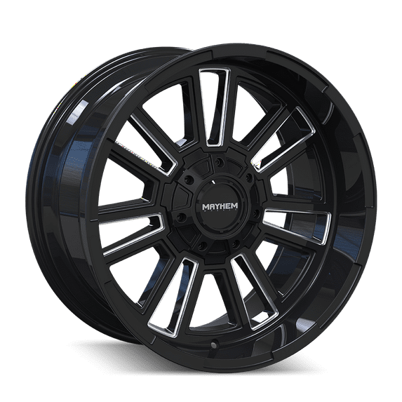 Mayhem Apollo-8115 20X10 5X127/5X139.7 -19Et 87.1Cb Black W/Milled Spokes
