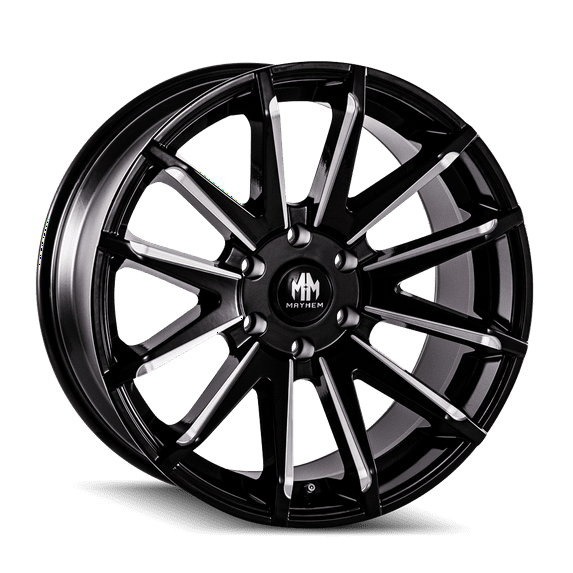 Mayhem Crossfire-8109 22X9.5 5X150 25Et 110Cb Black W/Milled Spokes