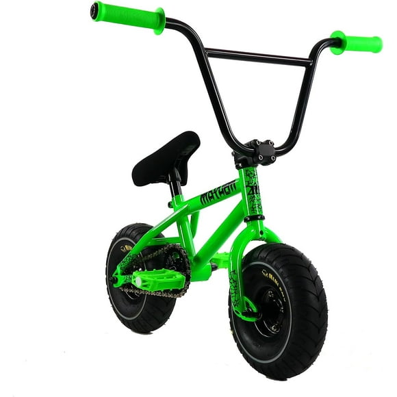 Mayhem Fat Tire Mini BMX RIOT Toxic Green 1 Piece Crank 10" Mini BMX Newest Model Trick Bike