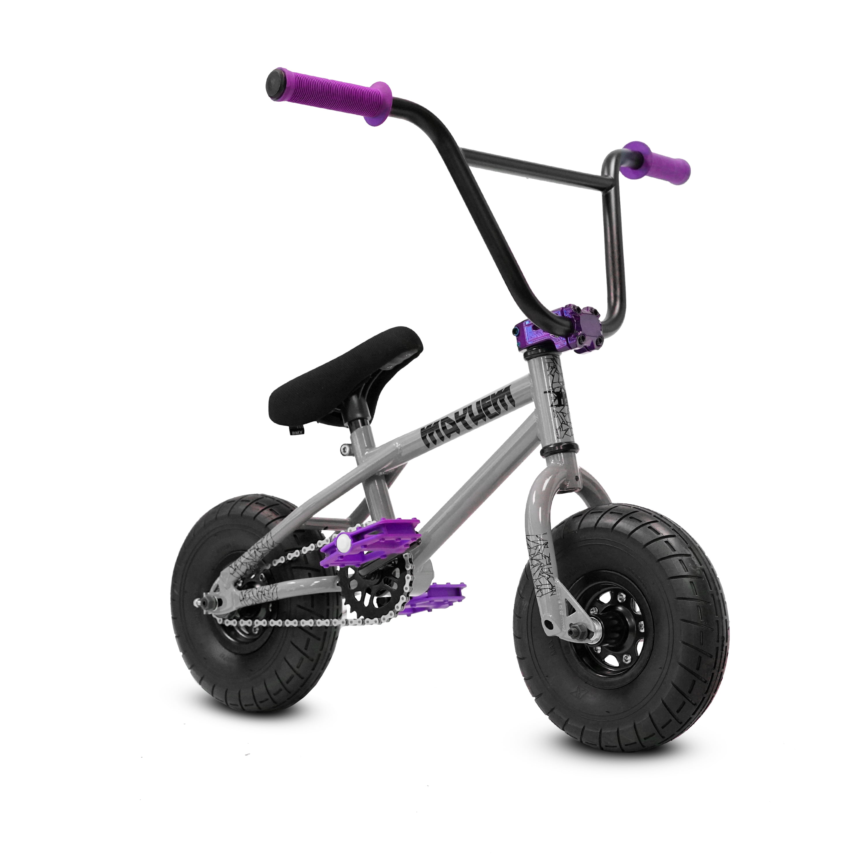 Mayhem Kids Mini BMX RIOT Shocker 10 In. Fat Tire Trick Bike 1 Piece Crank Newest Model Walmart