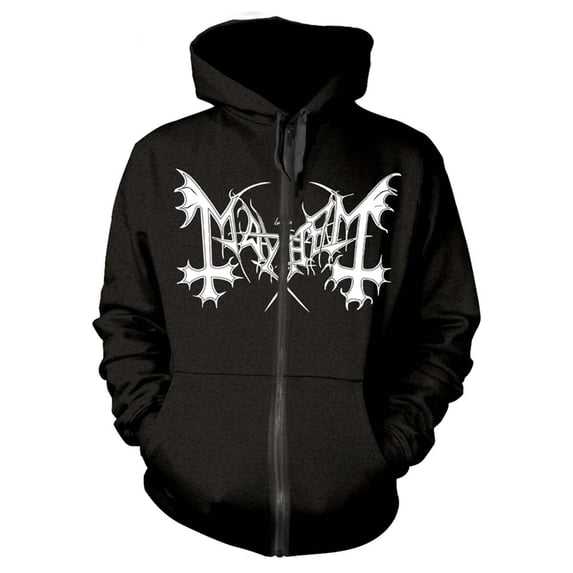 Mayhem Men's De Mysteriis Dom Sathanas Zippered Hooded Sweatshirt Large Black