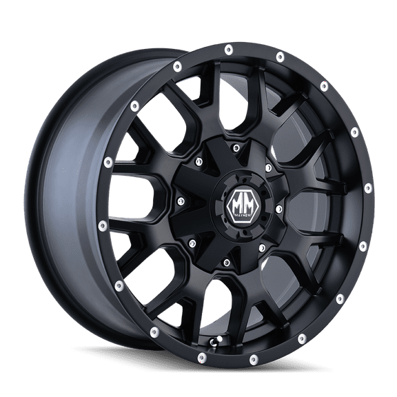 Mayhem Warrior-8015 17X9 6X114.3/6X139.7 18Et 78.3Cb Matte Black