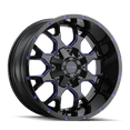 thumbnail image 1 of Mayhem Warrior-8015 18X9 5X139.7/5X150 18Et 110Cb Black W/Prism Blue, 1 of 2