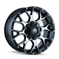 thumbnail image 1 of Mayhem Warrior-8015 18X9 8X180 18Et 124.1Cb Black/Machined Face, 1 of 2