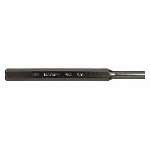 Mayhew Pro Pin Punch,6in L,3/8in Tip,Steel,BO 21105