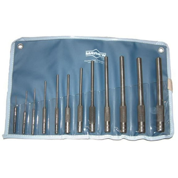 Mayhew Steel Products MY62254 Punch Pilot Punch 12 Piece Set