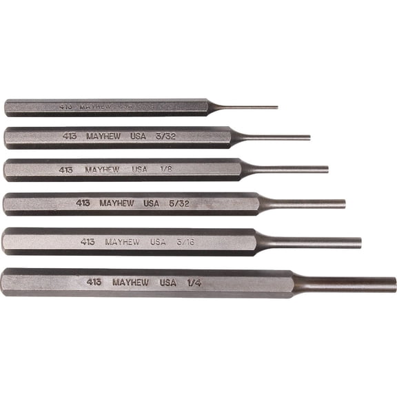 Mayhew Steel Products Mayhew Tools 6-Piece Pin Punch Set - Pack of 8