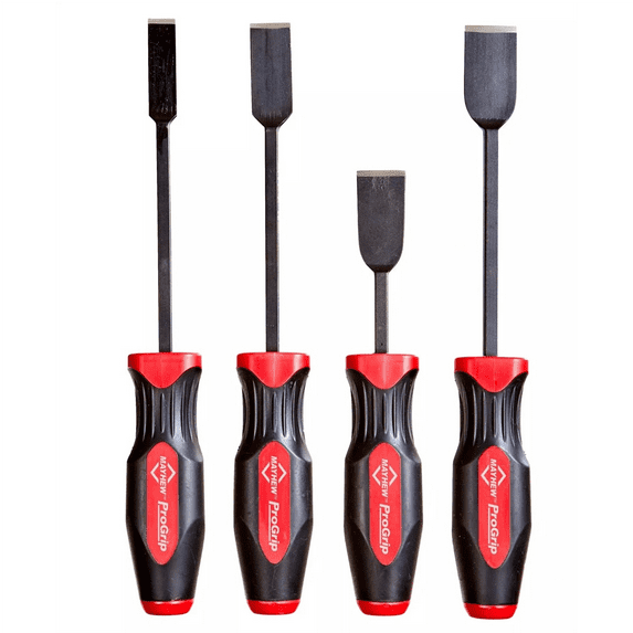 Mayhew Tools 13082 4-Piece Straight Scraper Set, Progrip