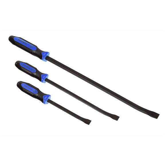 Mayhew Tools 14071BL 3-Piece Dominator Curved Pry Bar Set, Blue