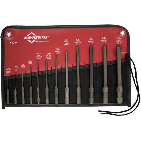 Mayhew Tools 62254 12 Piece Pilot Punch Set