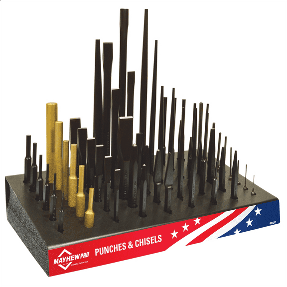Mayhew Tools 80247 57-Piece Punch & Chisel Display