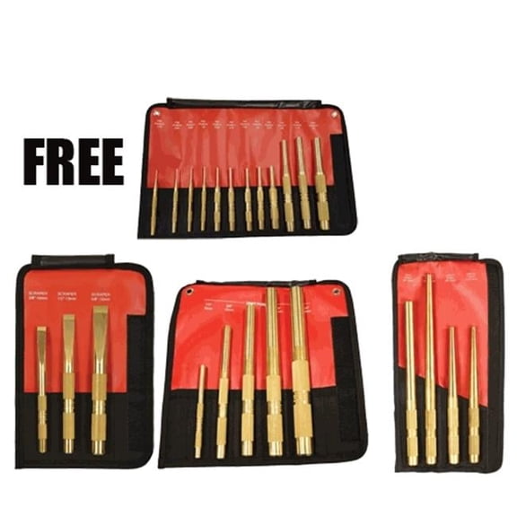 Mayhew Tools Brass Pin Punch Set for 67001-67003-61363